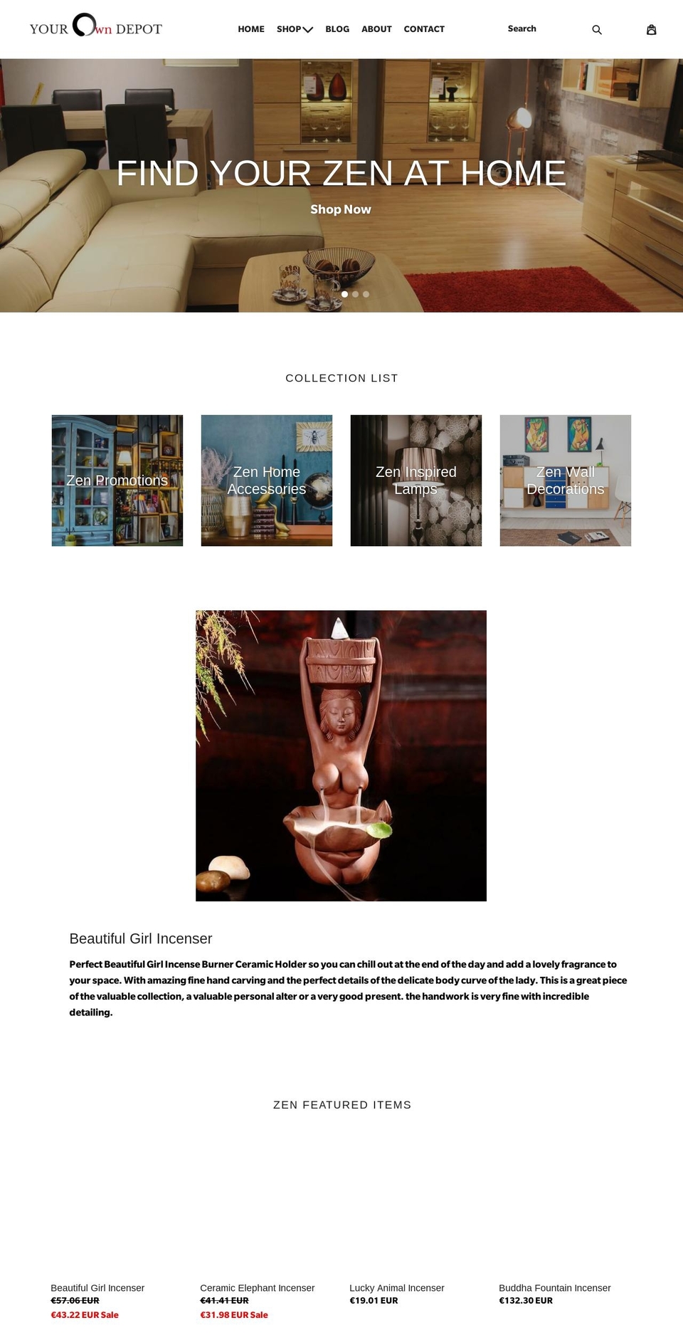 yourowndepot.com — Shopify storefront screenshot