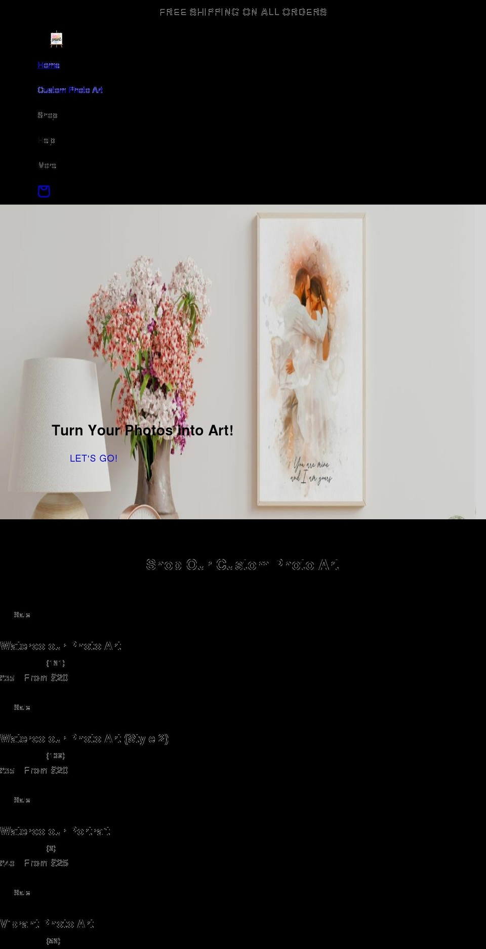yourperfectprint.com shopify website screenshot