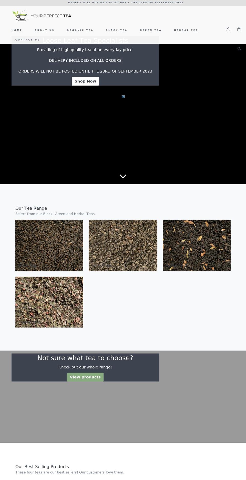 yourperfecttea.com.au shopify website screenshot