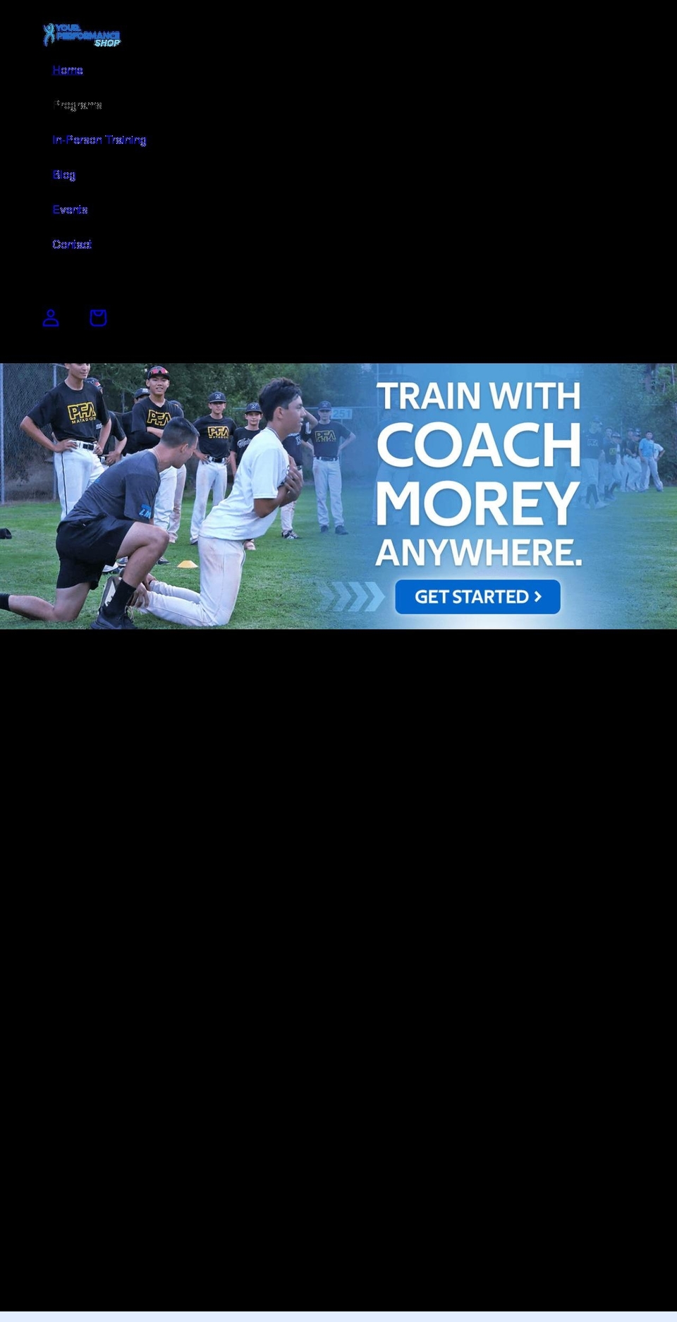 yourperformanceshop.com shopify website screenshot