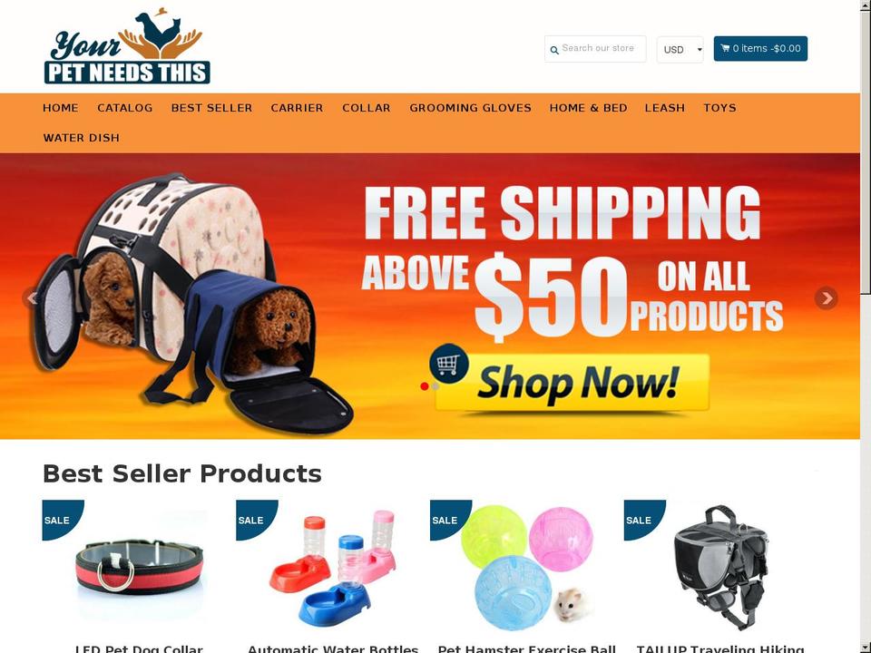 yourpetneedsthis.com — Shopify storefront screenshot