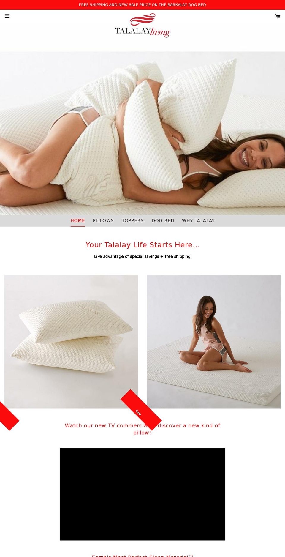 my Boundless Shopify theme site example yourpillow.us