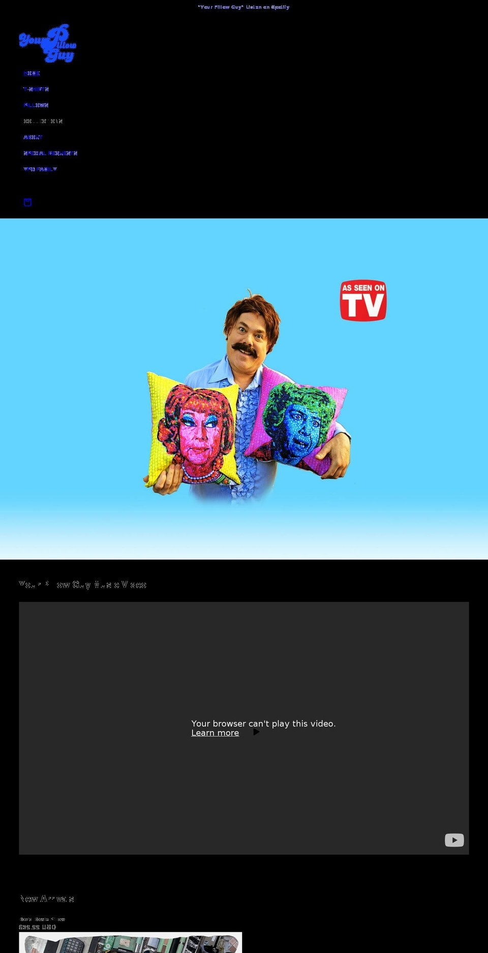 yourpillowguyswebsite.com shopify website screenshot