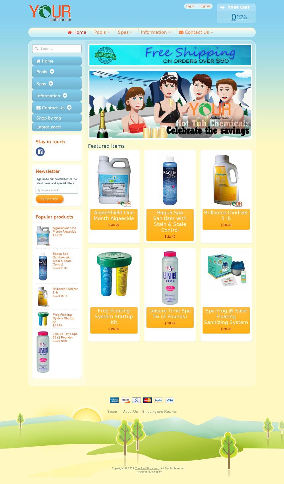 yourpoolstore.net shopify website screenshot