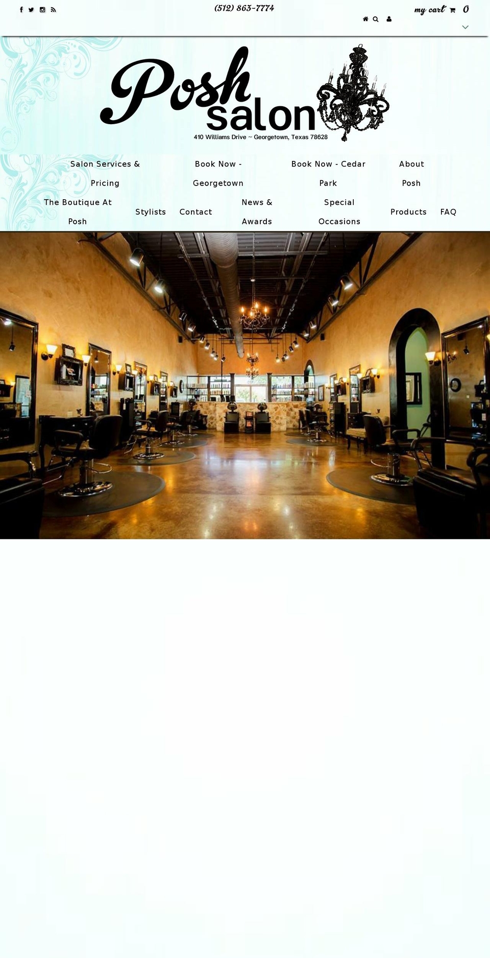 yourposhsalon.com — Shopify storefront screenshot