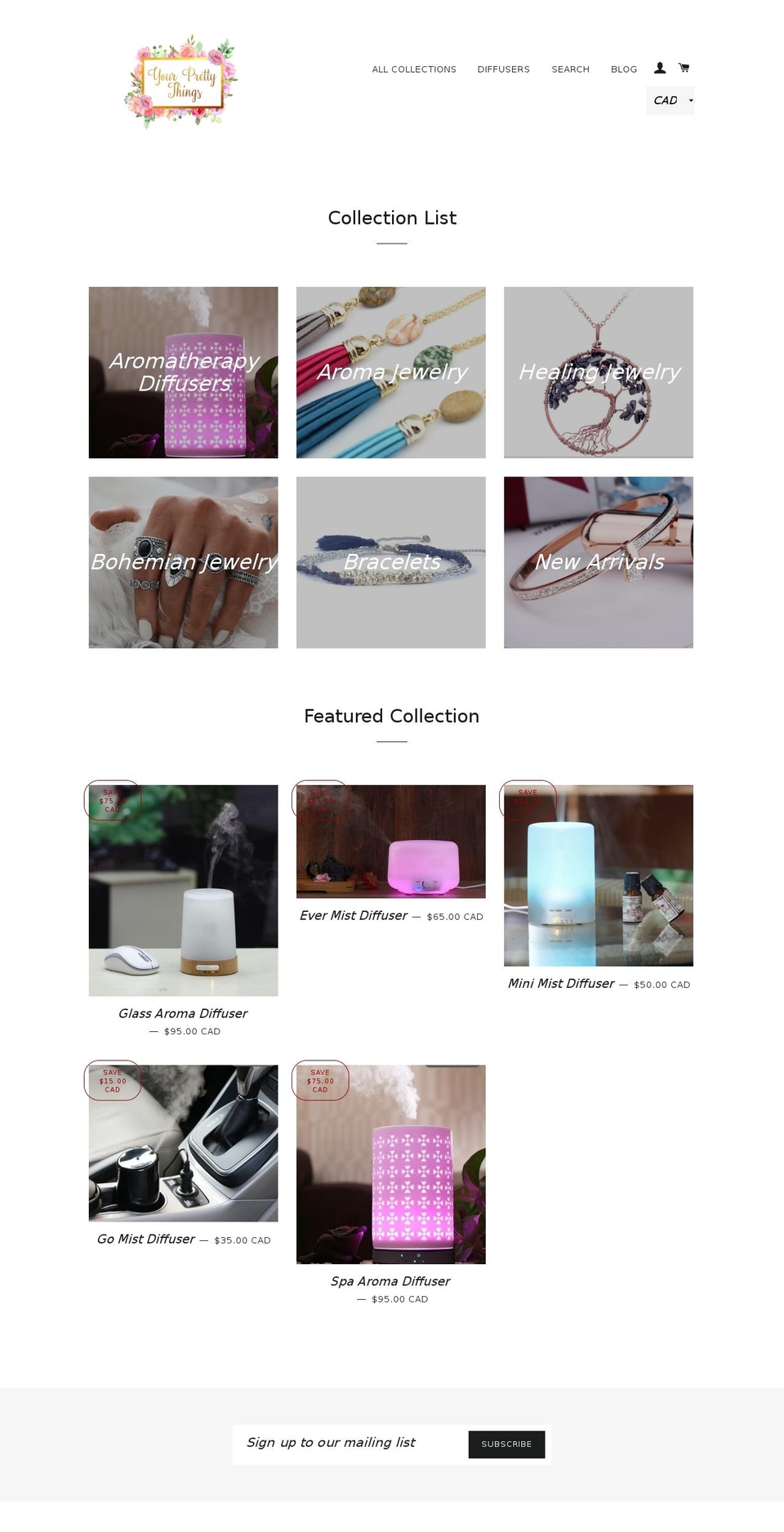yourprettythings.com shopify website screenshot