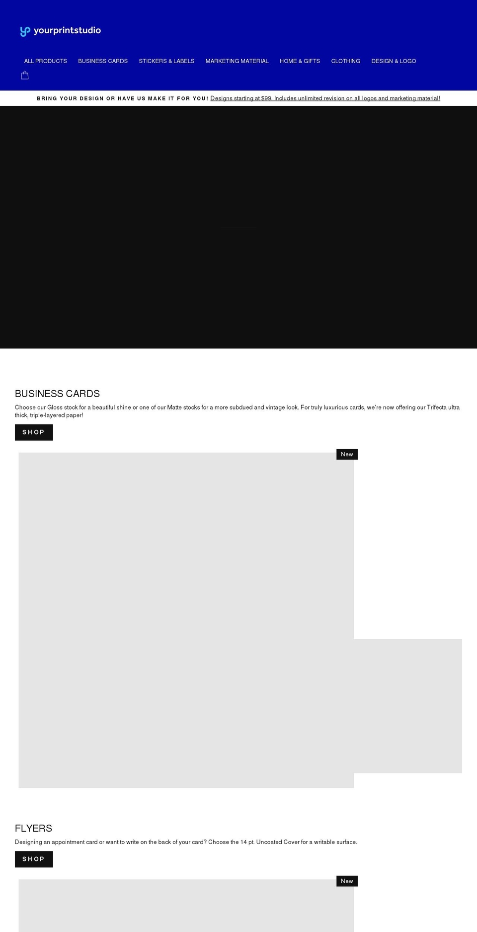 yourprintstudio.com shopify website screenshot