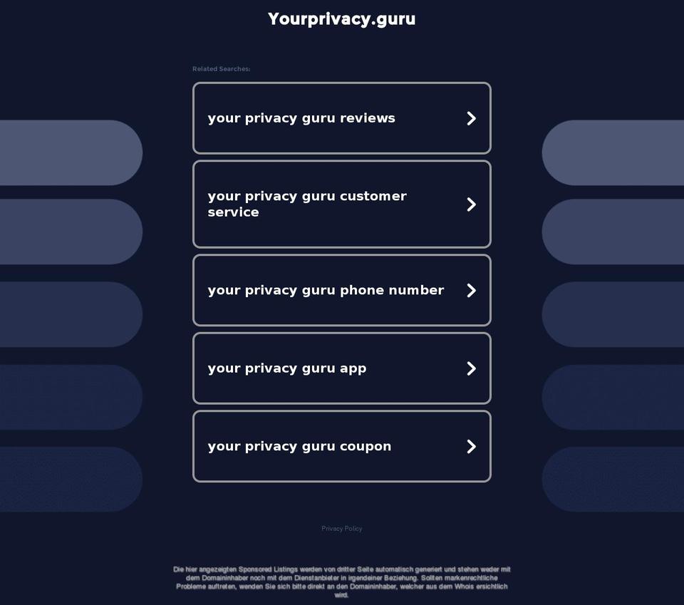 yourprivacy.guru shopify website screenshot