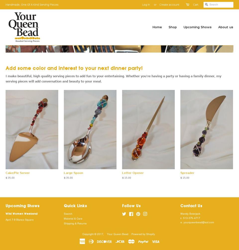 Editions Shopify theme site example yourqueenbead.com