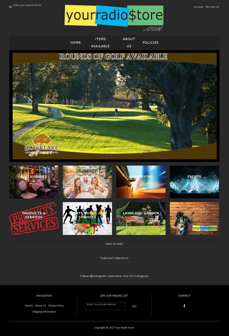 yourradiostore.com shopify website screenshot