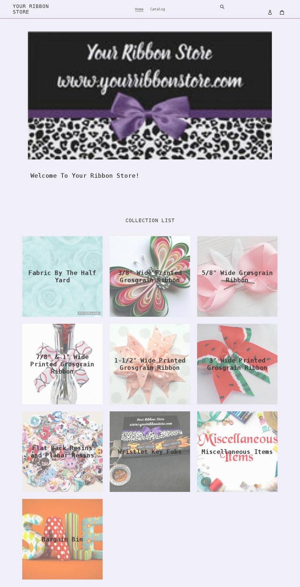 yourribbonstore.com shopify website screenshot