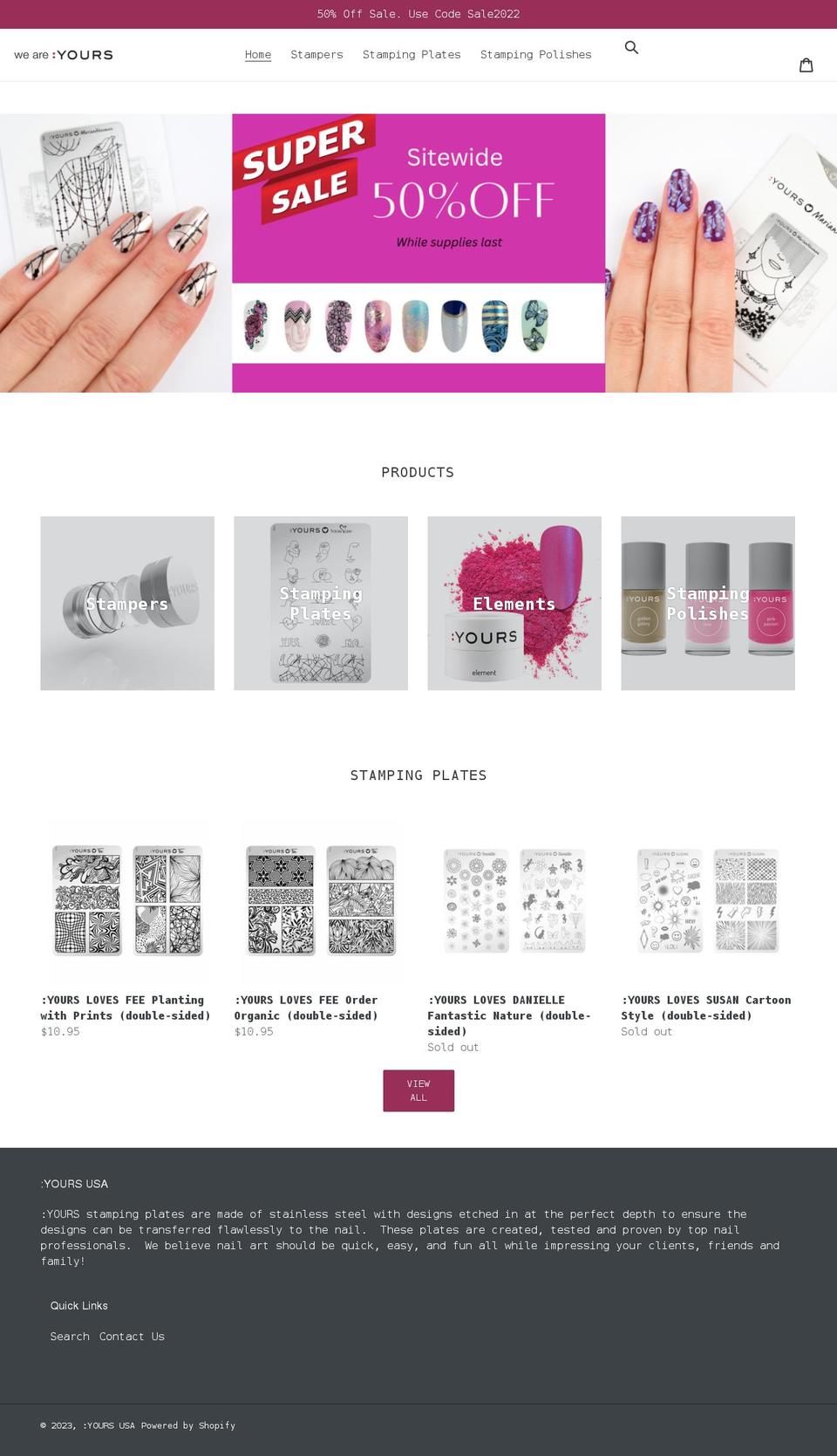 yours-usa.com shopify website screenshot