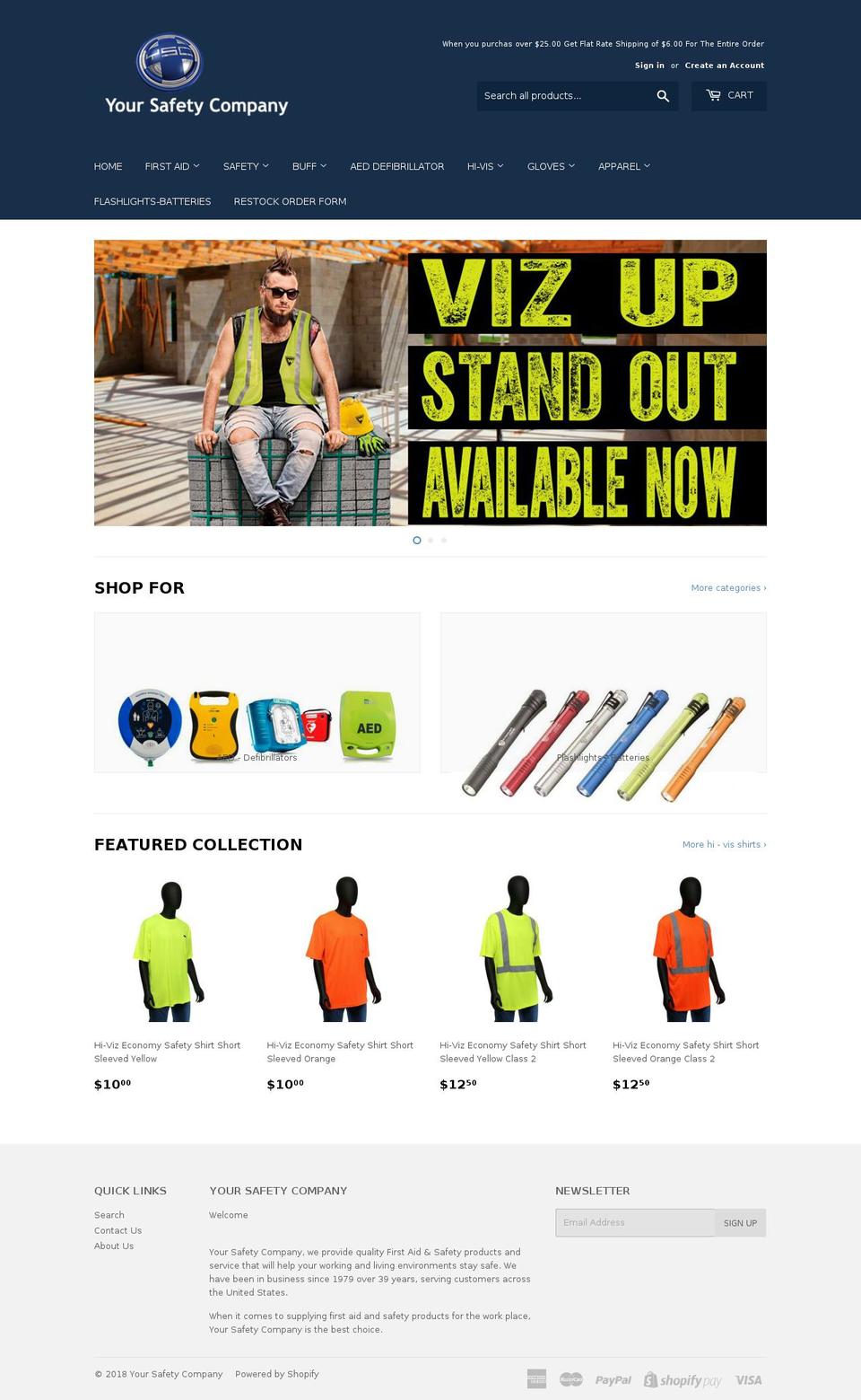 yoursafetycompany.com — Shopify storefront screenshot