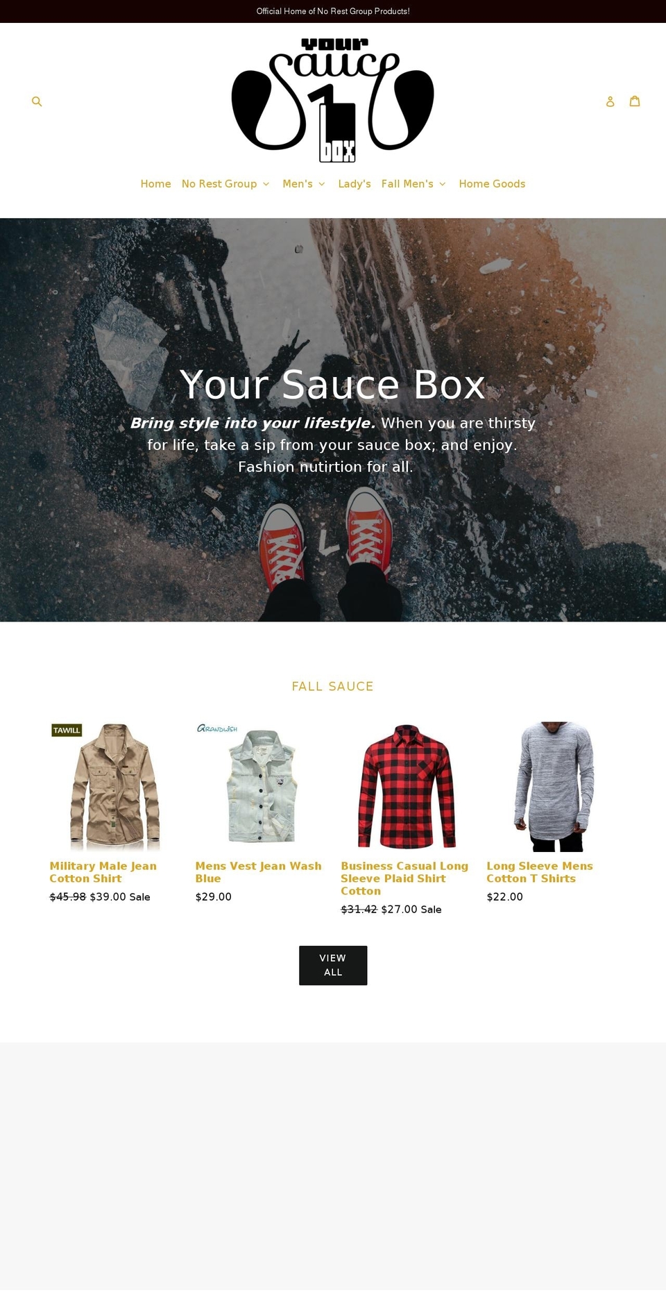 yoursaucebox.com — Shopify storefront screenshot