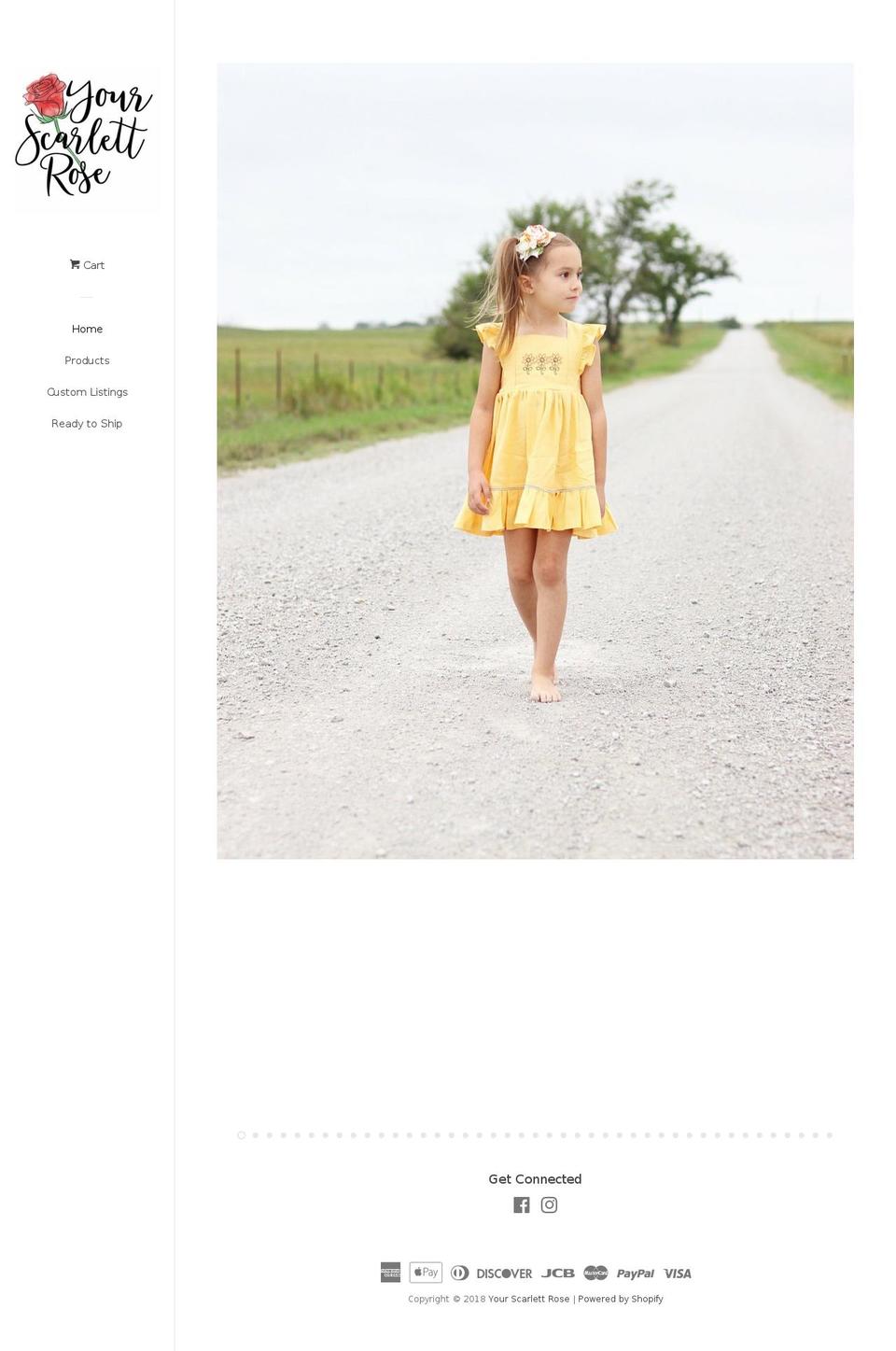 yourscarlettrose.com — Shopify storefront screenshot
