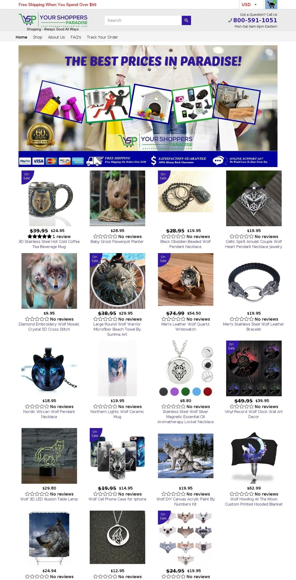yourshoppersparadise.com — Shopify storefront screenshot