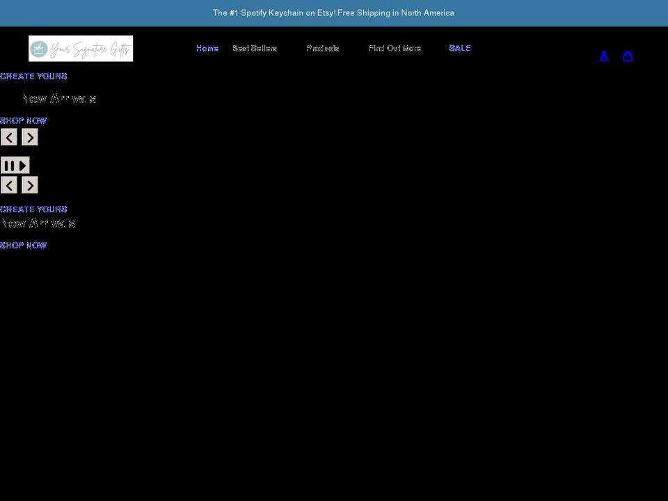 yoursignaturegifts.com shopify website screenshot