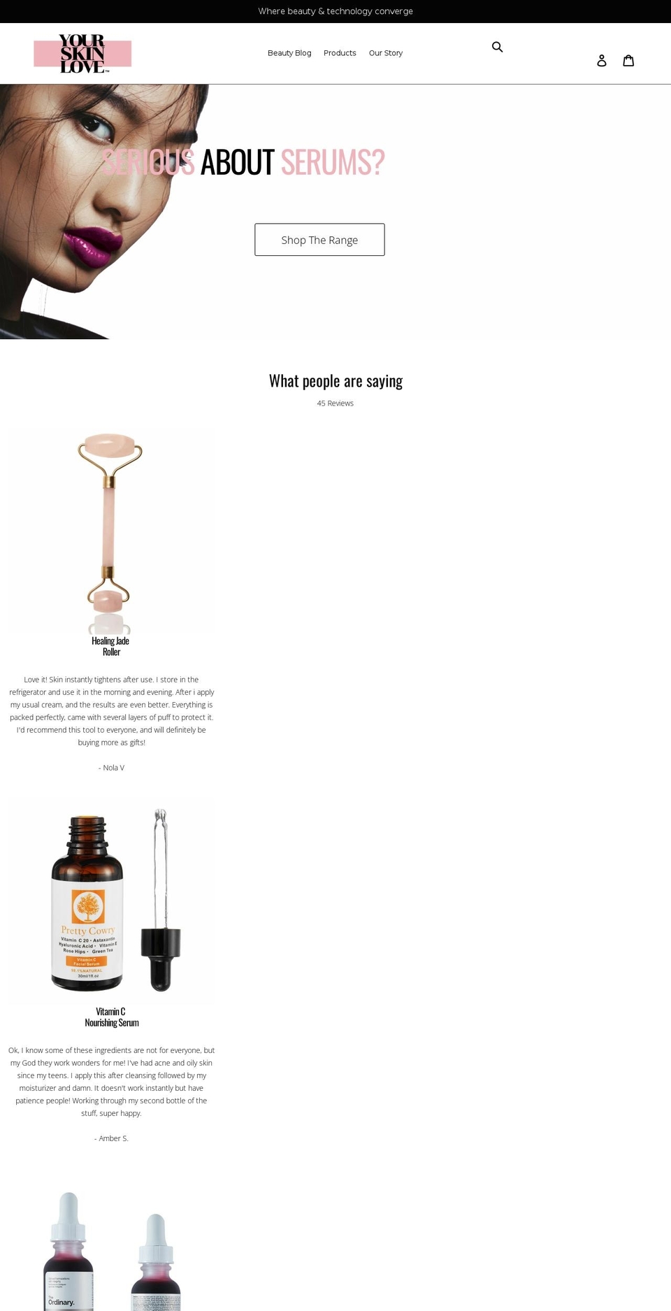 yourskinlove.com shopify website screenshot