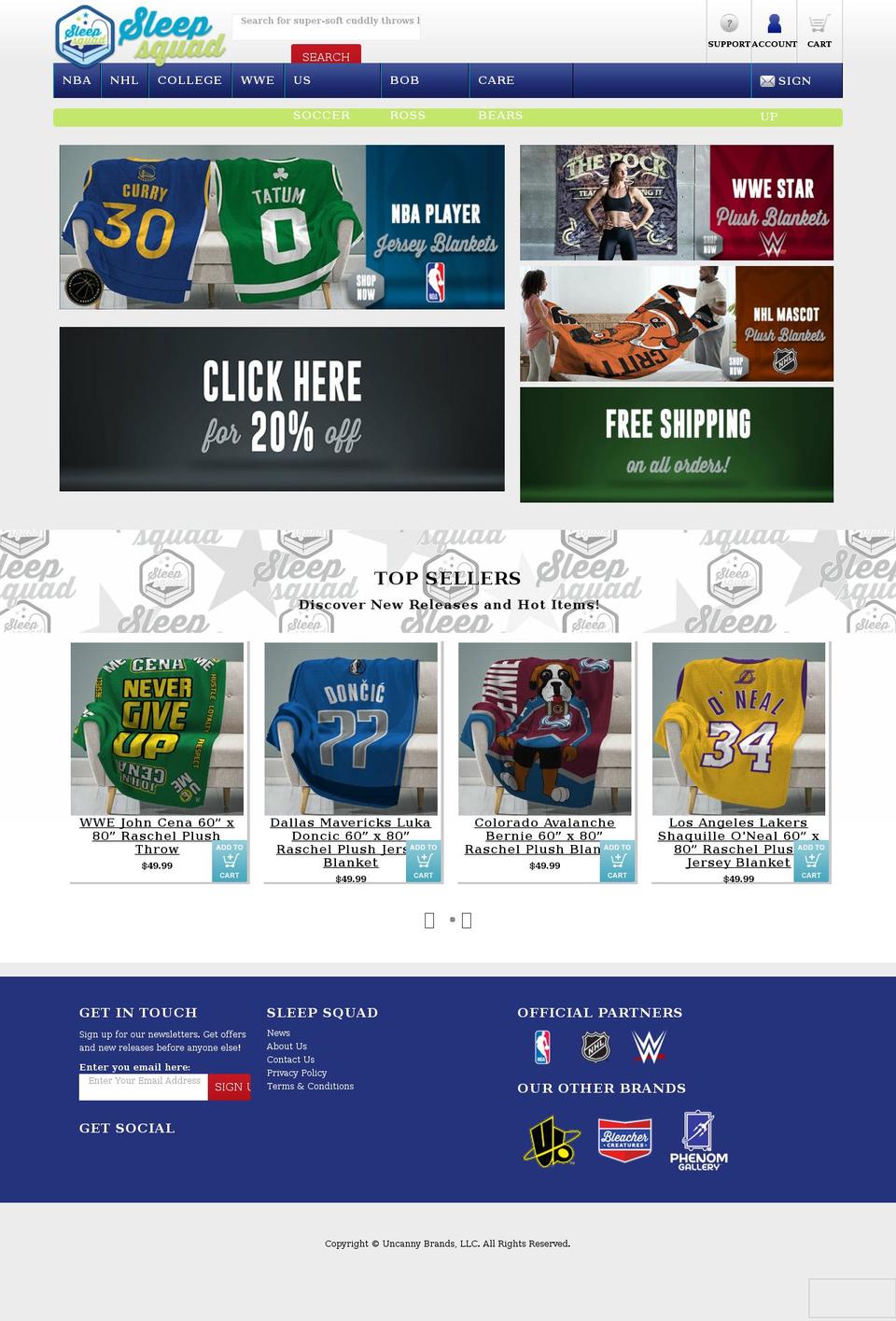 yoursleepsquad.com shopify website screenshot