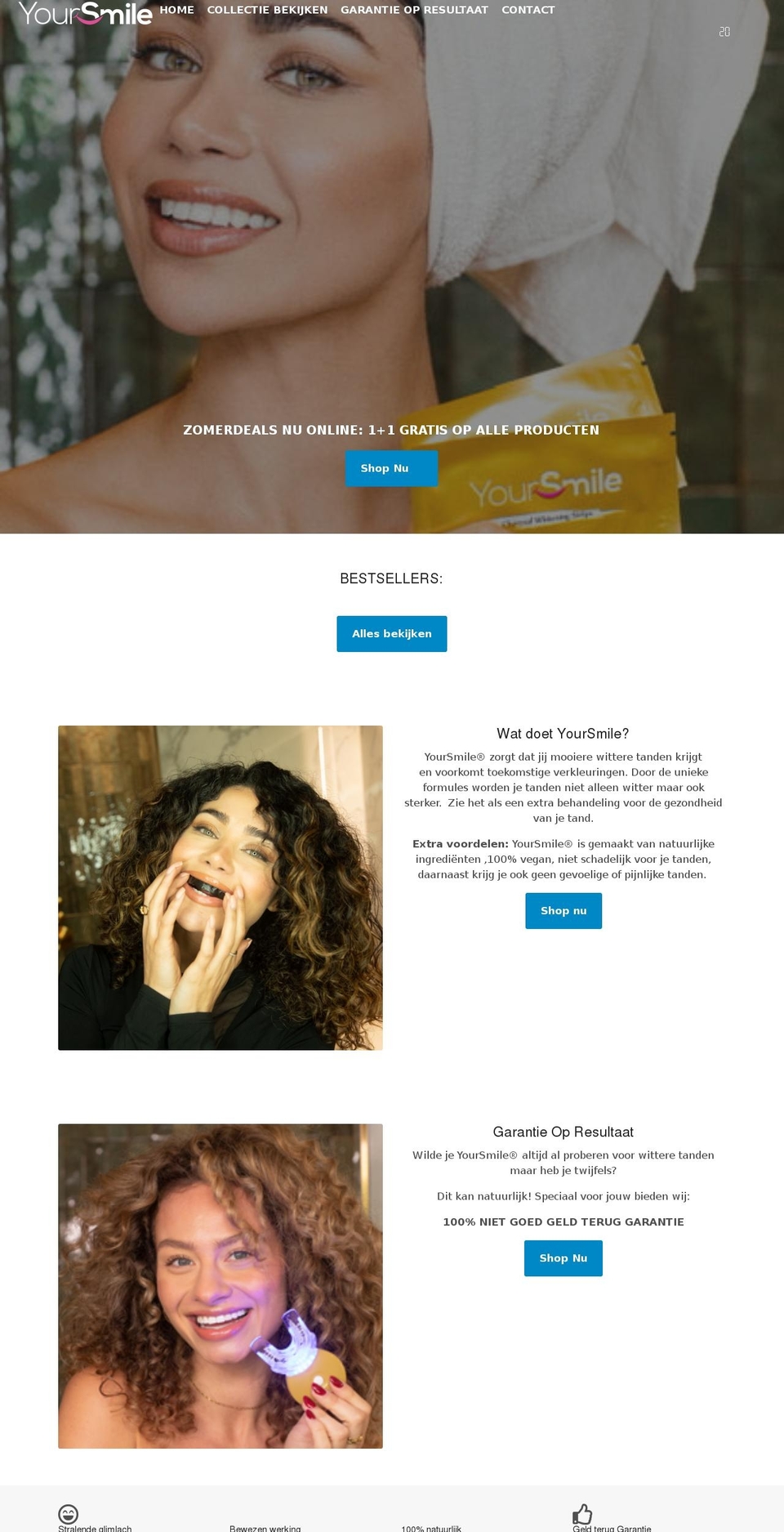 yoursmile.nl shopify website screenshot