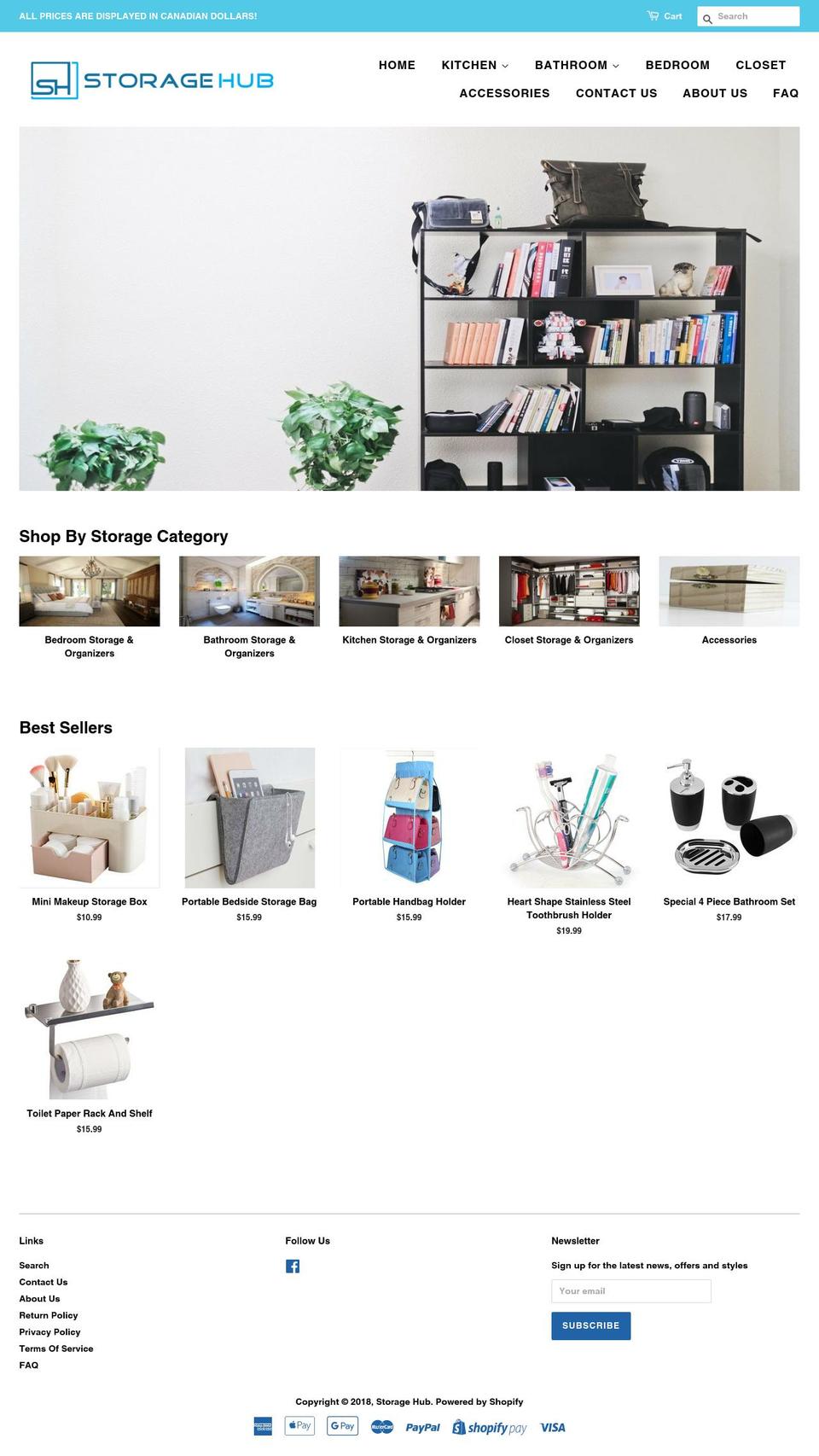 yourstoragehub.com — Shopify storefront screenshot