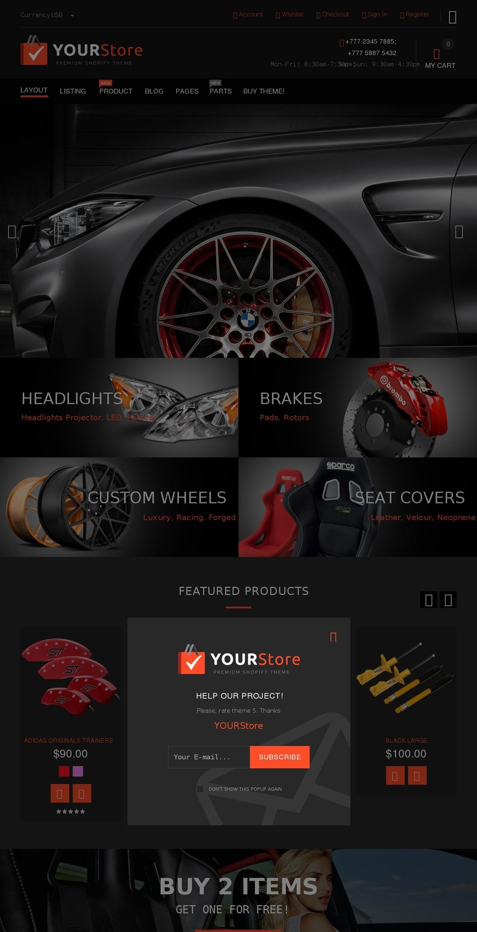 YourStore Shopify theme site example yourstore-car.myshopify.com