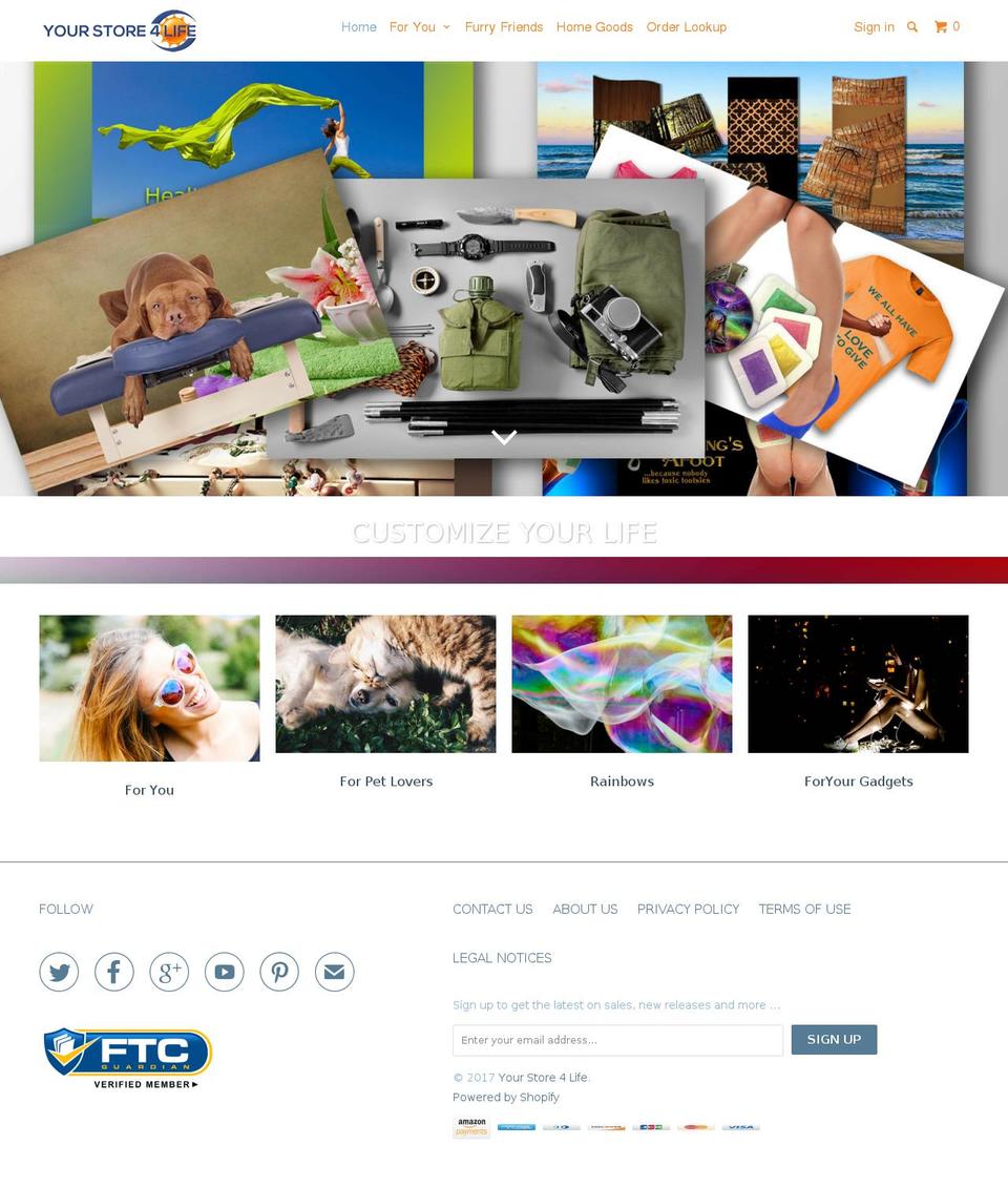 yourstoreforlife.com shopify website screenshot