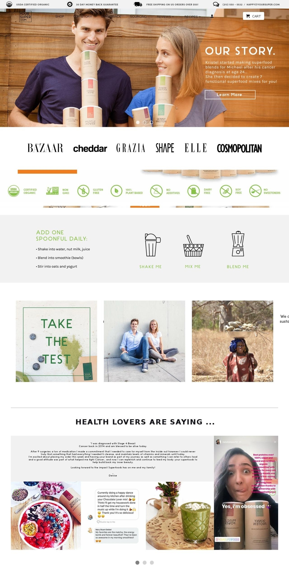 yoursuper.com shopify website screenshot