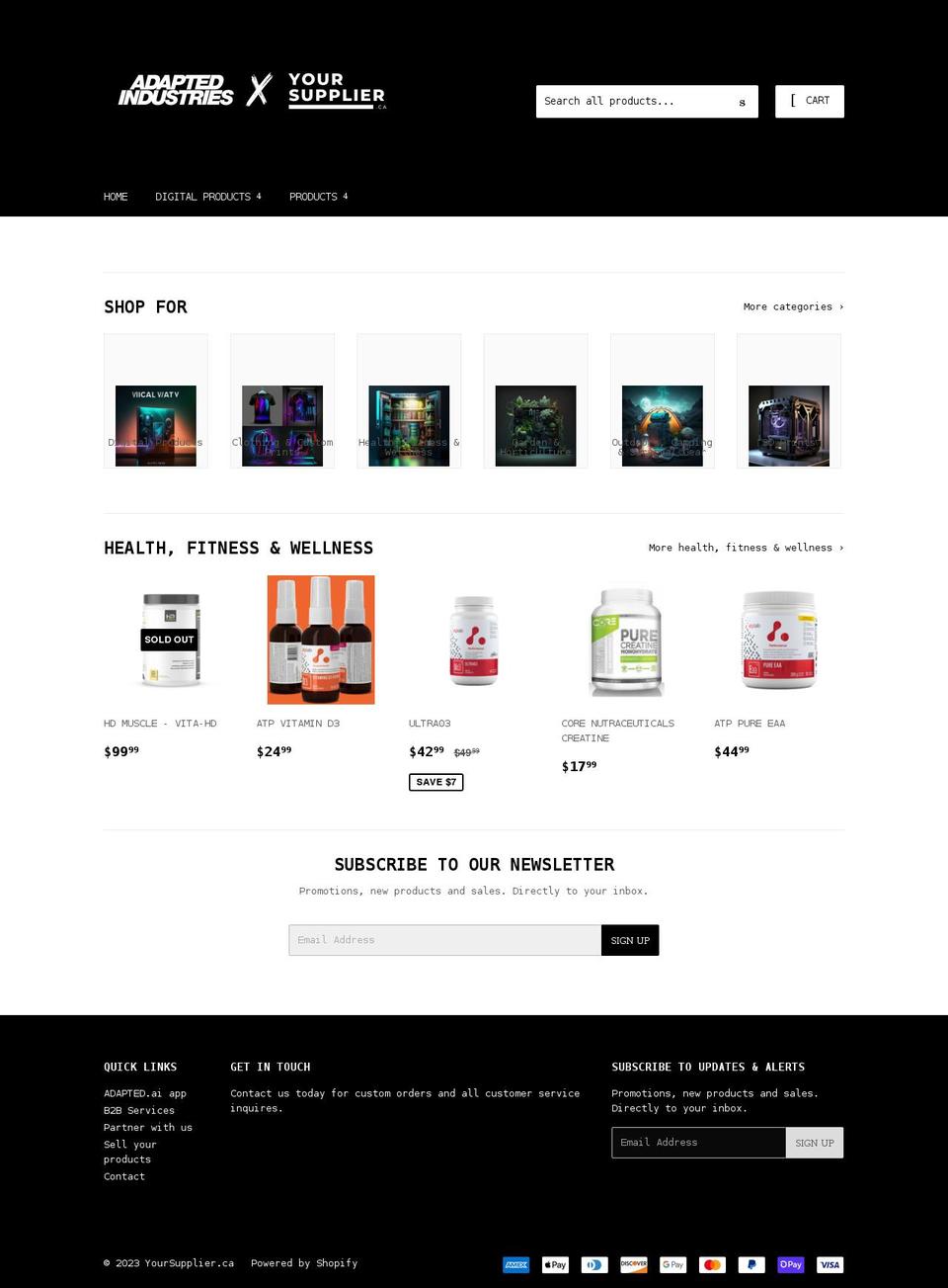 yoursupplier.ca shopify website screenshot