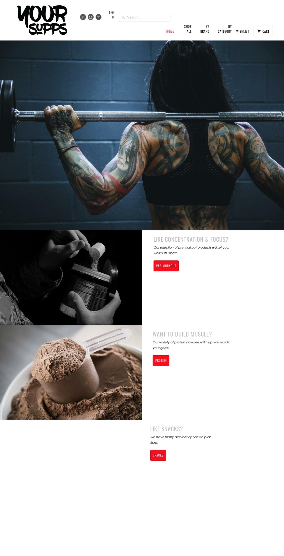 yoursupps.com — Shopify storefront screenshot