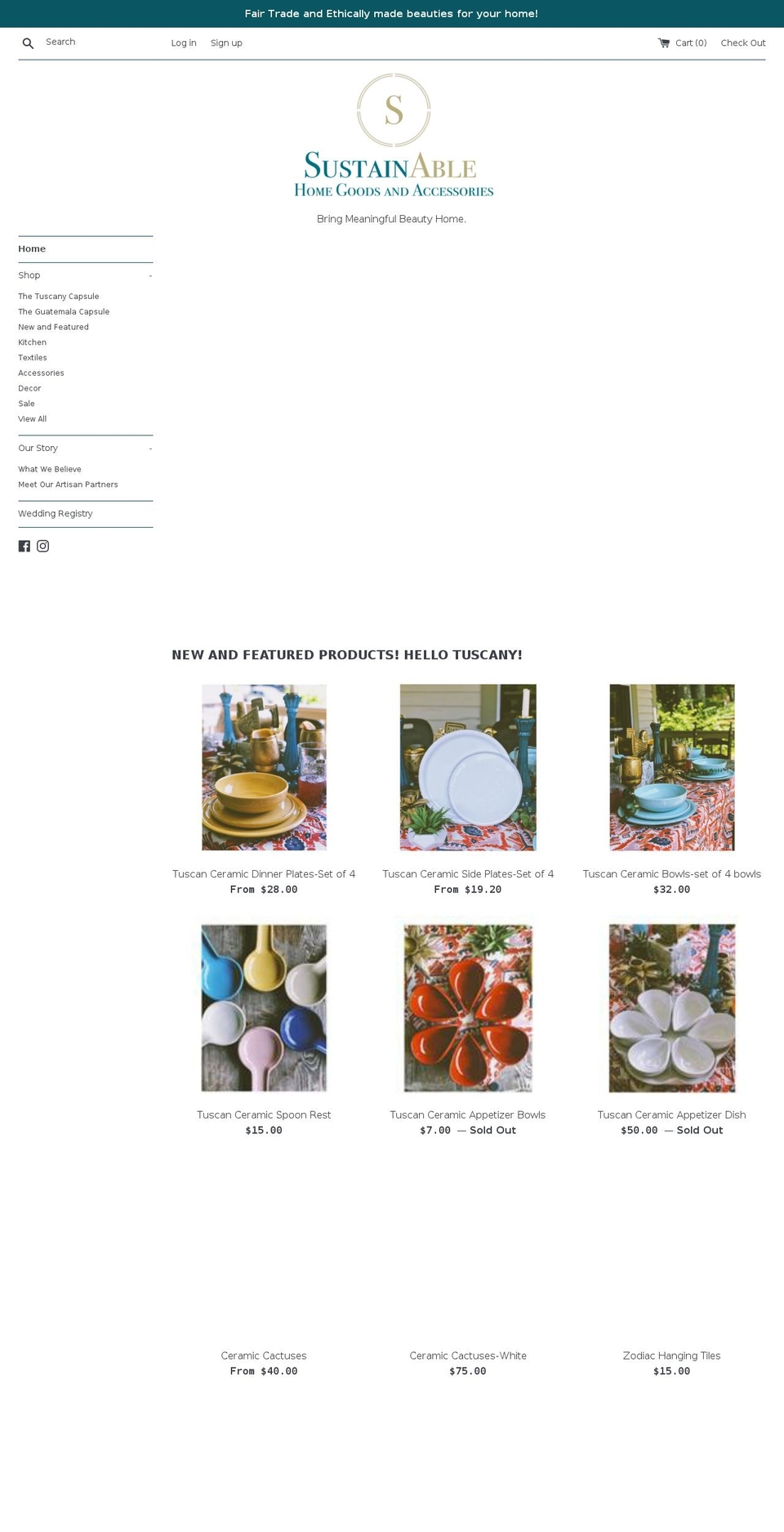 yoursustainablehome.com — Shopify storefront screenshot