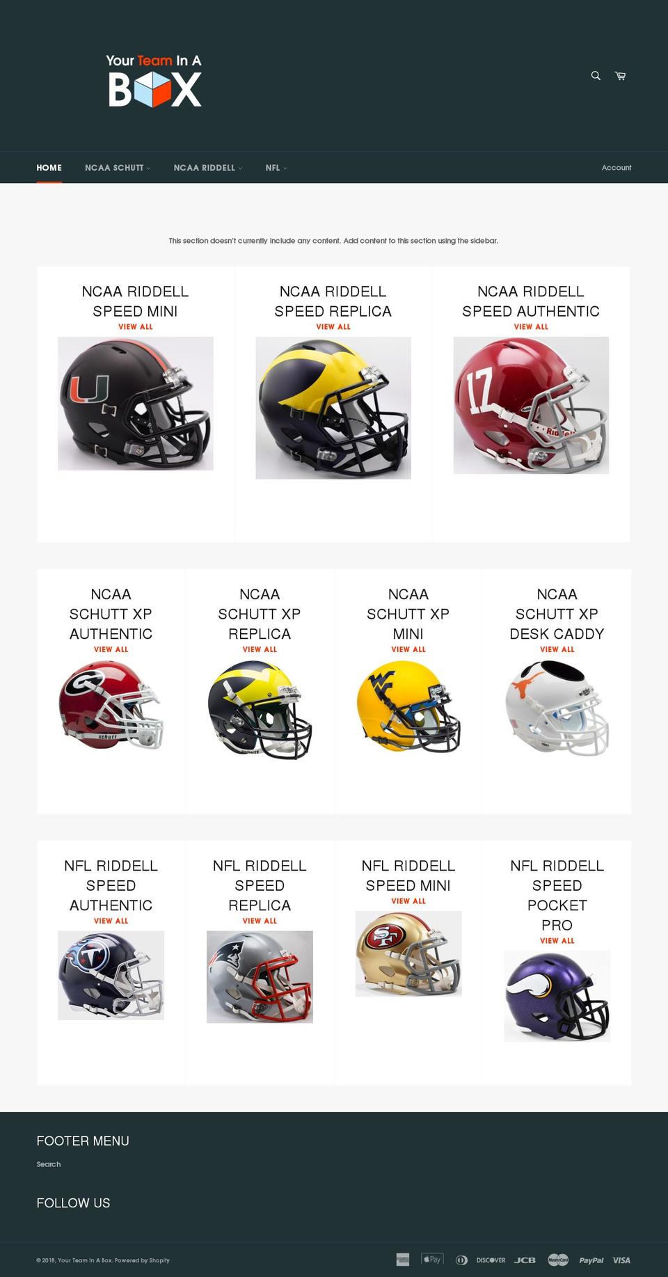 yourteaminabox.com — Shopify storefront screenshot