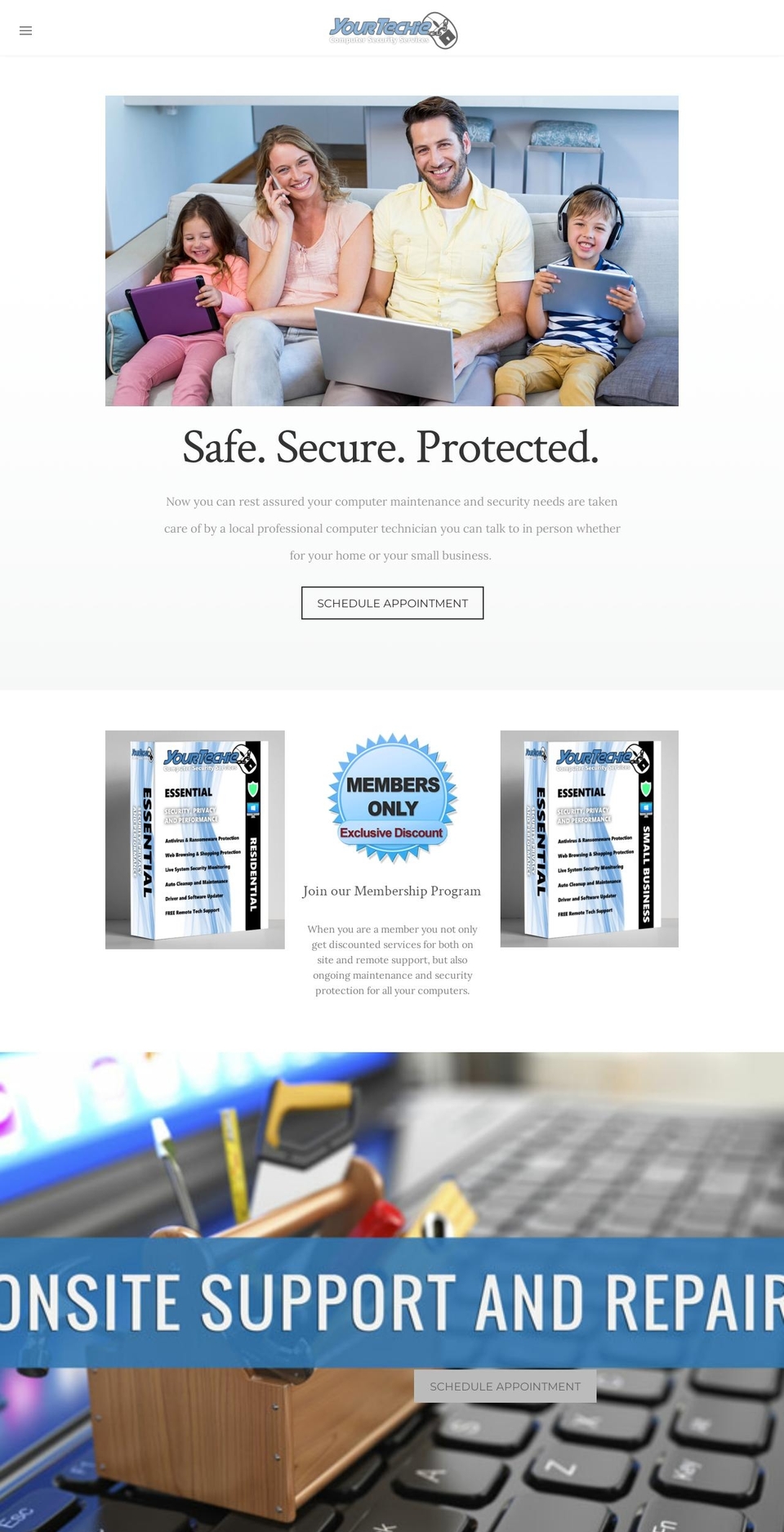 yourtechie.net shopify website screenshot