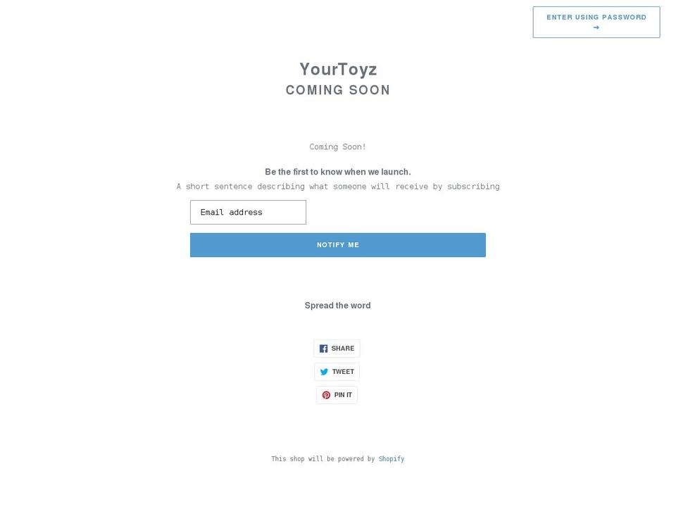 Dsl-version- Shopify theme site example yourtoyz.com