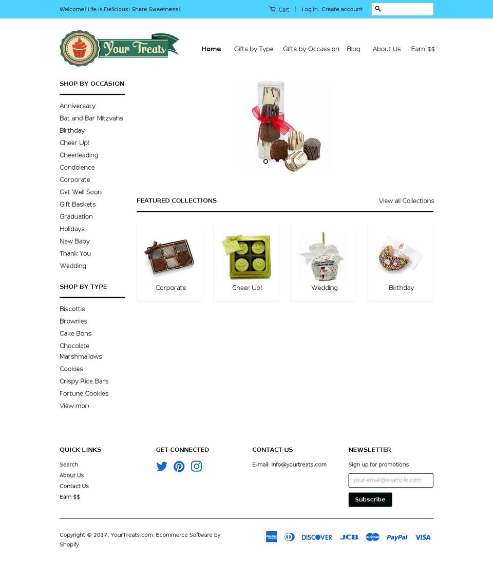 yourtreats.com shopify website screenshot