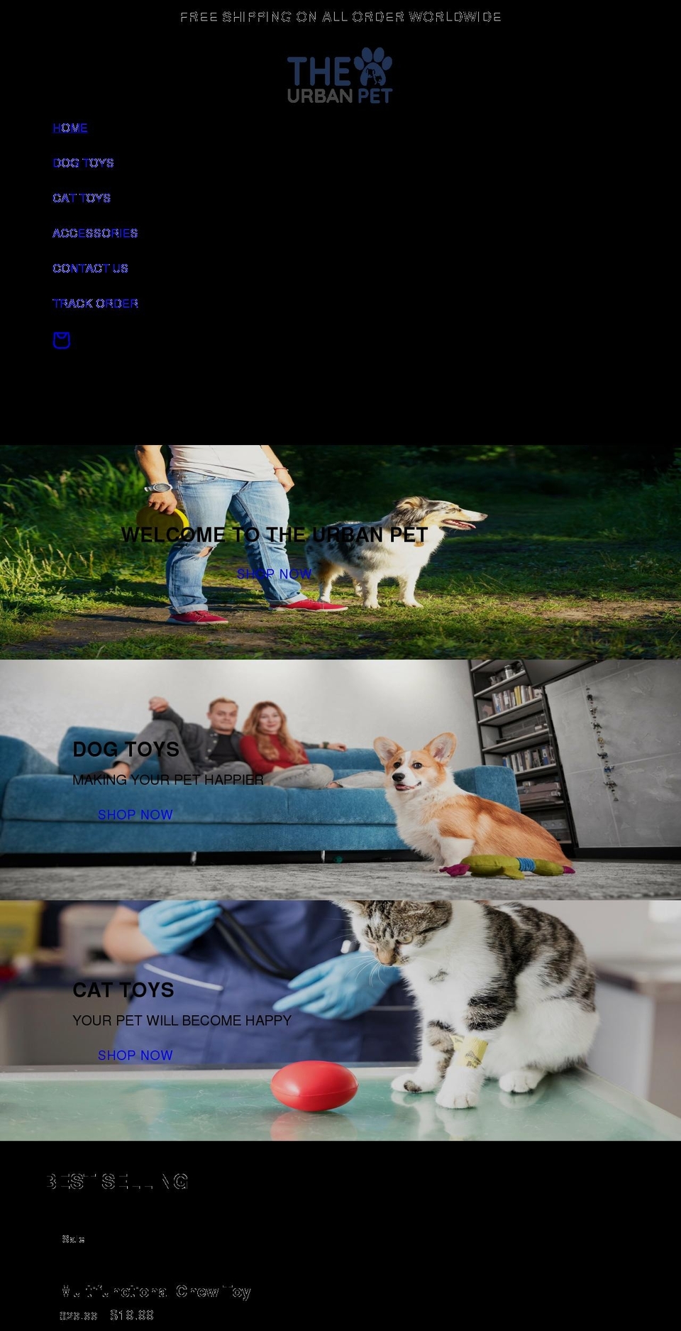 yoururbanpet.com shopify website screenshot