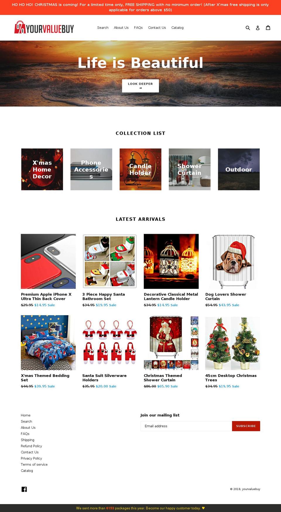 yourvaluebuy.com — Shopify storefront screenshot