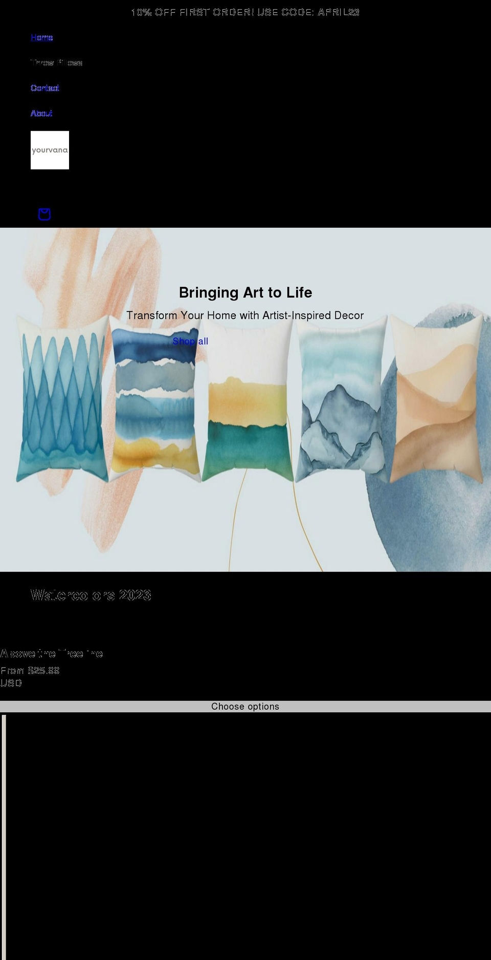 yourvana.com shopify website screenshot