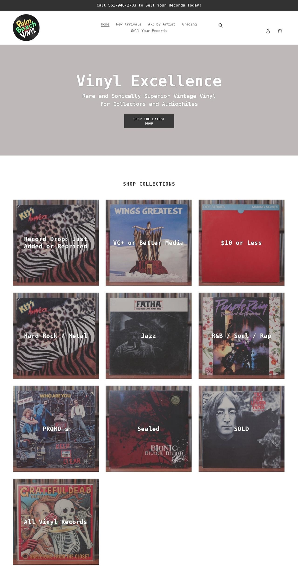 Fancy Shopify theme site example yourvinylshop.com