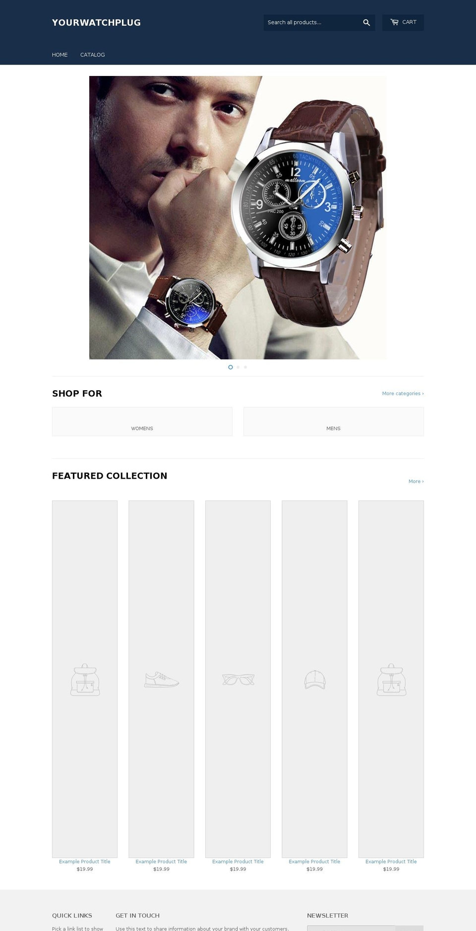 yourwatchplug.com — Shopify storefront screenshot
