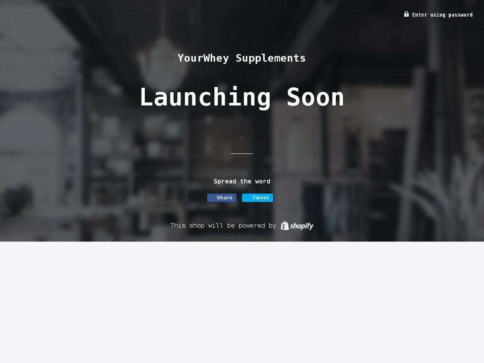 yourwhey.ca shopify website screenshot