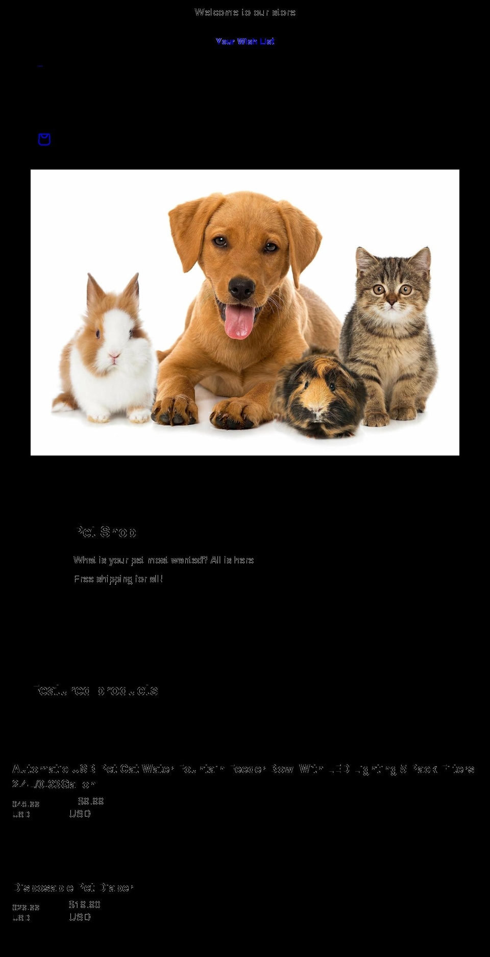 yourwishlist.shop shopify website screenshot