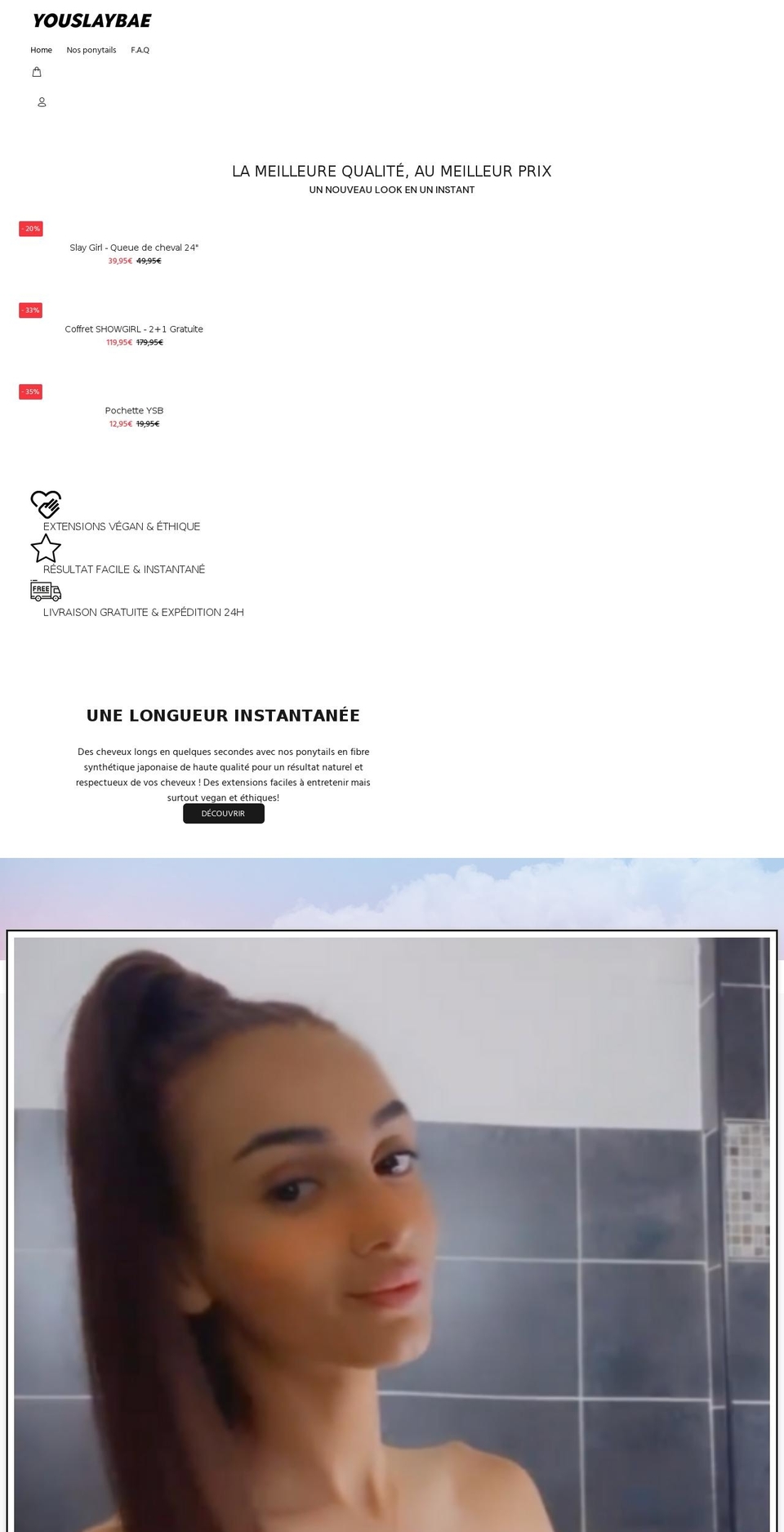 youslaybae.com shopify website screenshot