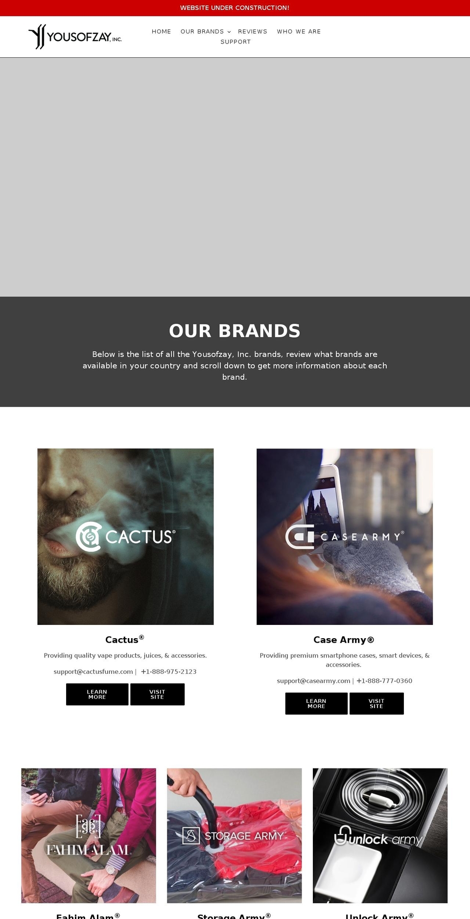 yousofzayinc.com shopify website screenshot