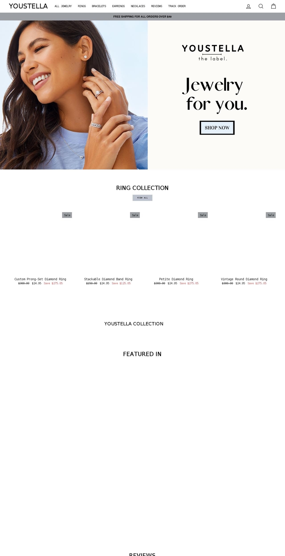 youstella.com shopify website screenshot