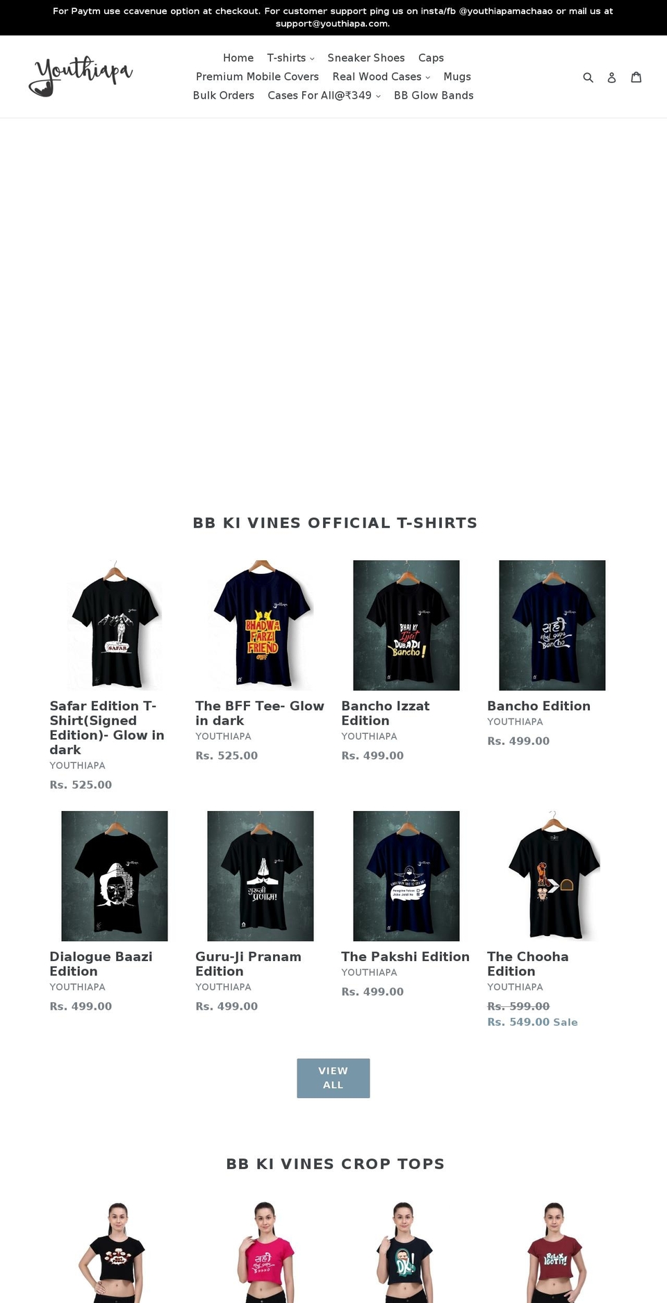 youthiapa.myshopify.com shopify website screenshot