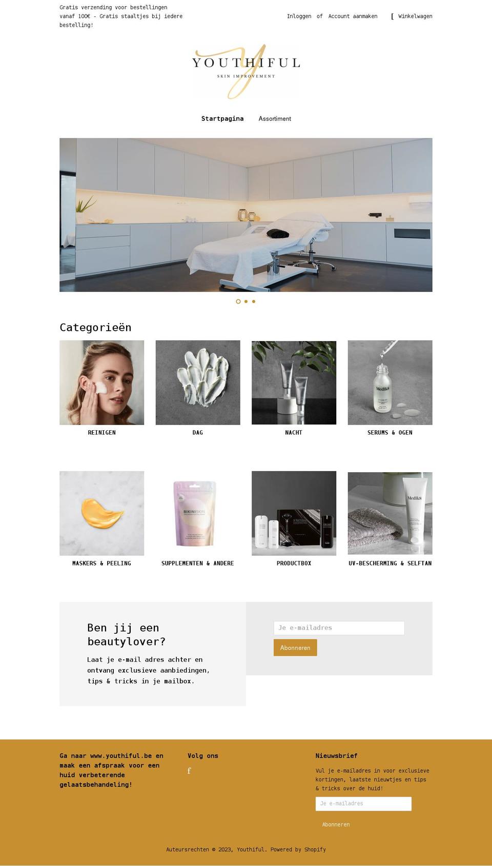 youthiful.shop shopify website screenshot