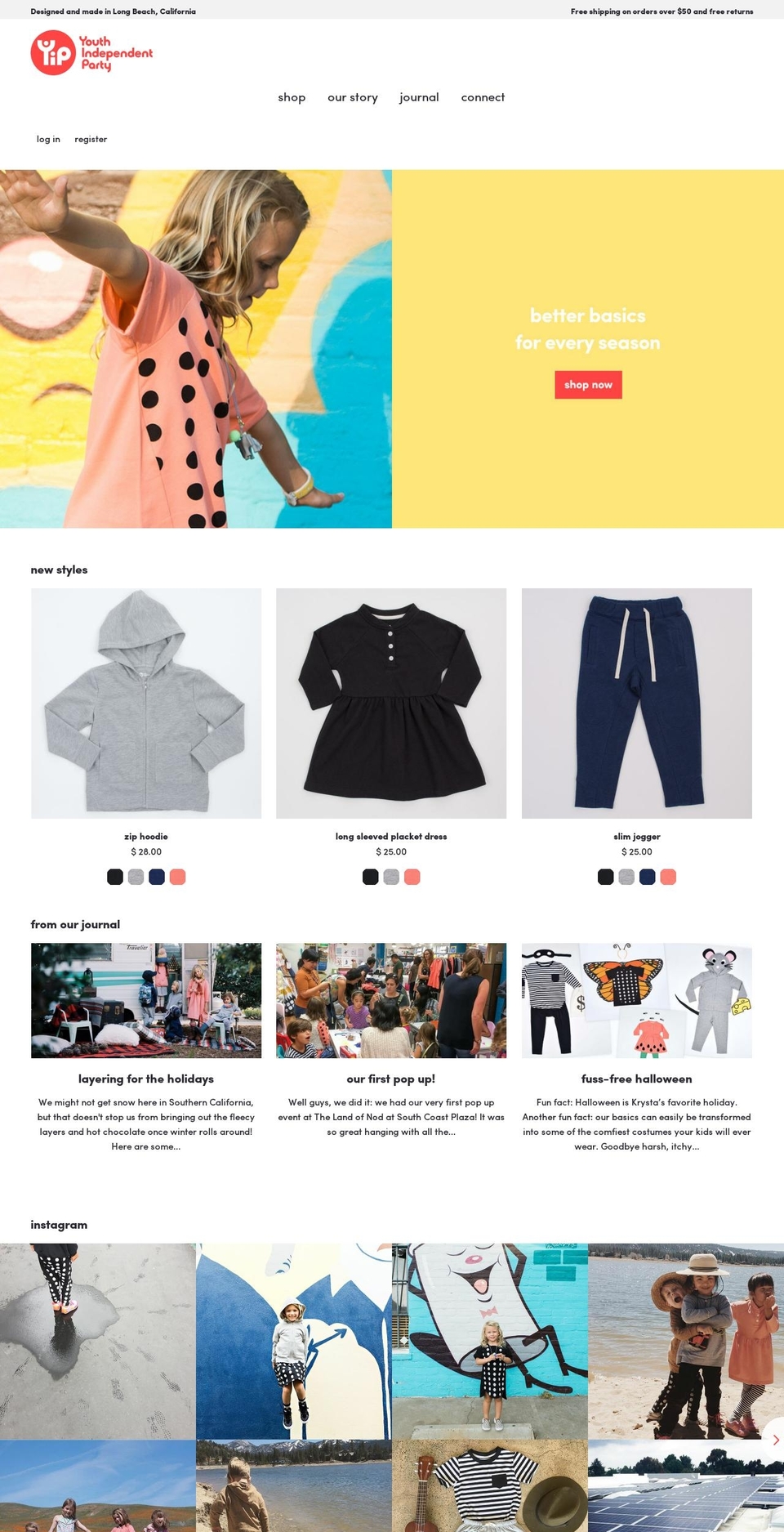 youthindependentparty.com shopify website screenshot