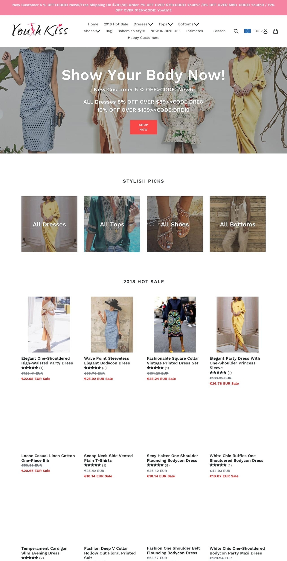youthkiss.com — Shopify storefront screenshot