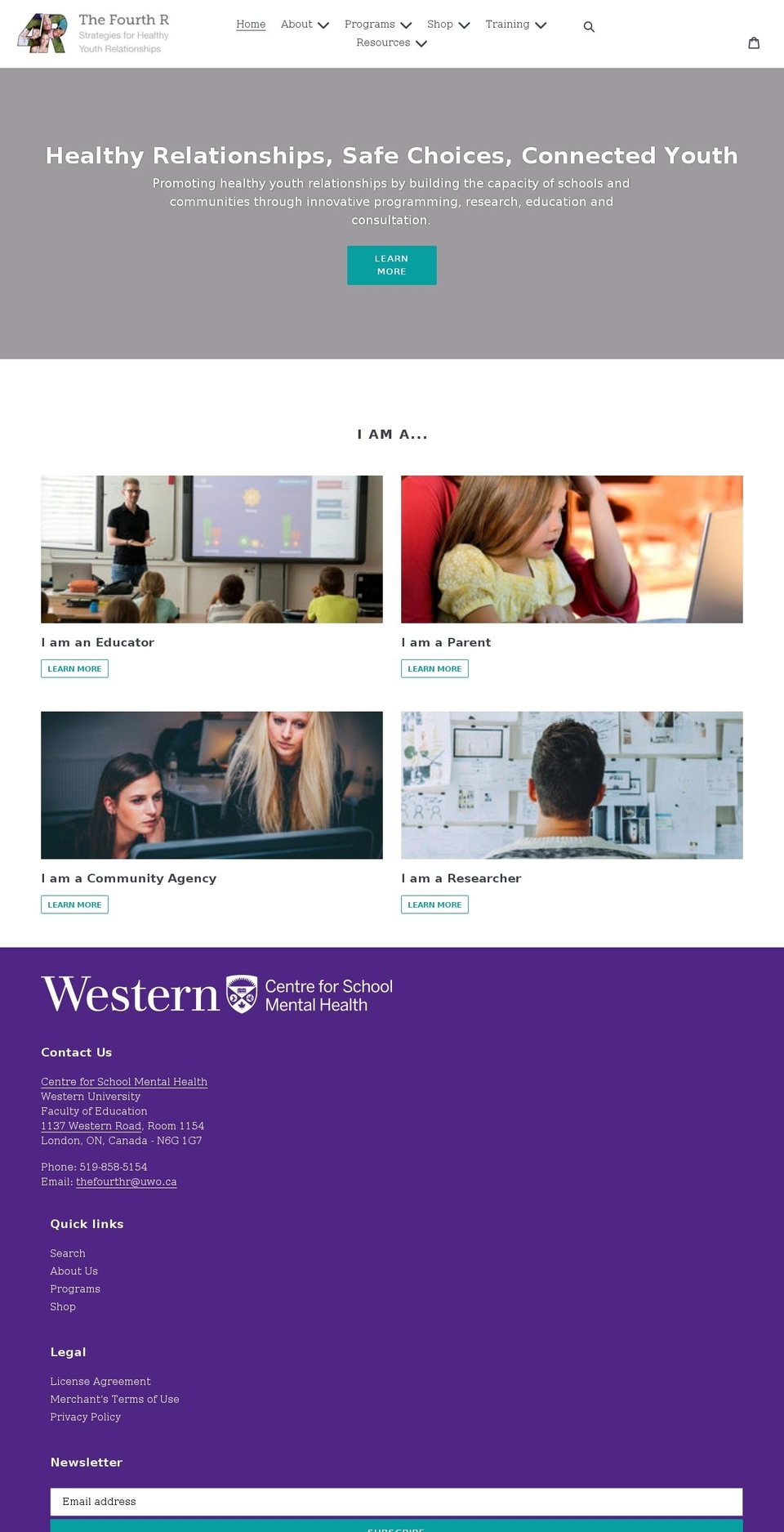 youthrelationships.org shopify website screenshot